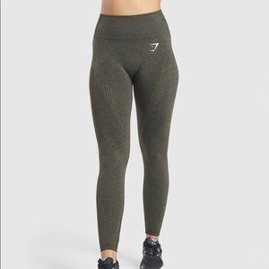 Brand New With Tags Gymshark Vital Seamless Leggings - Dark Green Marl